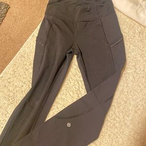 Lululemon black straight leg gym pants